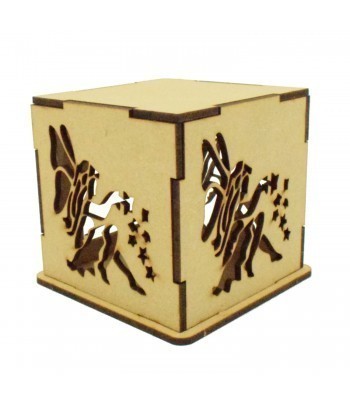 Laser cut Small Tea Light Box - Fairy Design